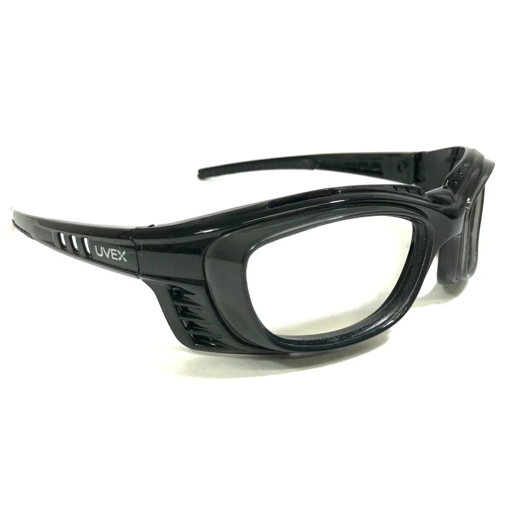 uvex Safety Goggles Eyeglasses Frames SW09 Black Square Z87-2 56-21-127